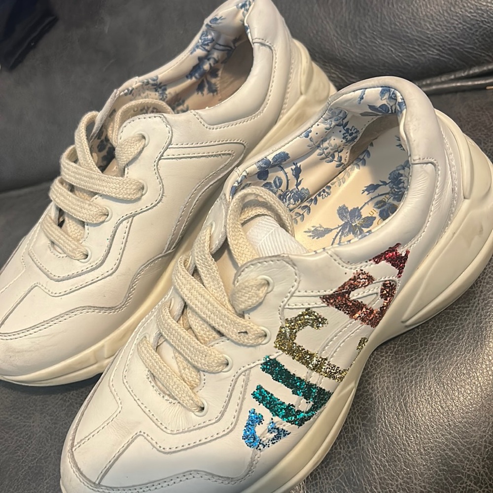 size 32 Gucci sneaker one shoe clean and they back to new barely worn authentic